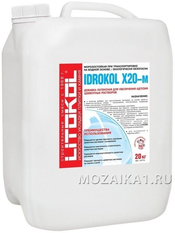 Латексная добавка IDROKOL X20–м 20 кг.